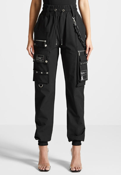 RR Men Gothic Slim Fit Bondage Metallic Pant Buckle Zipper Black Chain Pant  | eBay