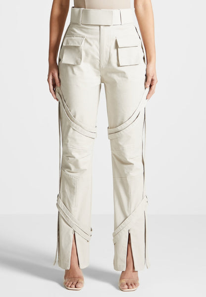 Manière de Voir Women's Strap Cargo Jeans