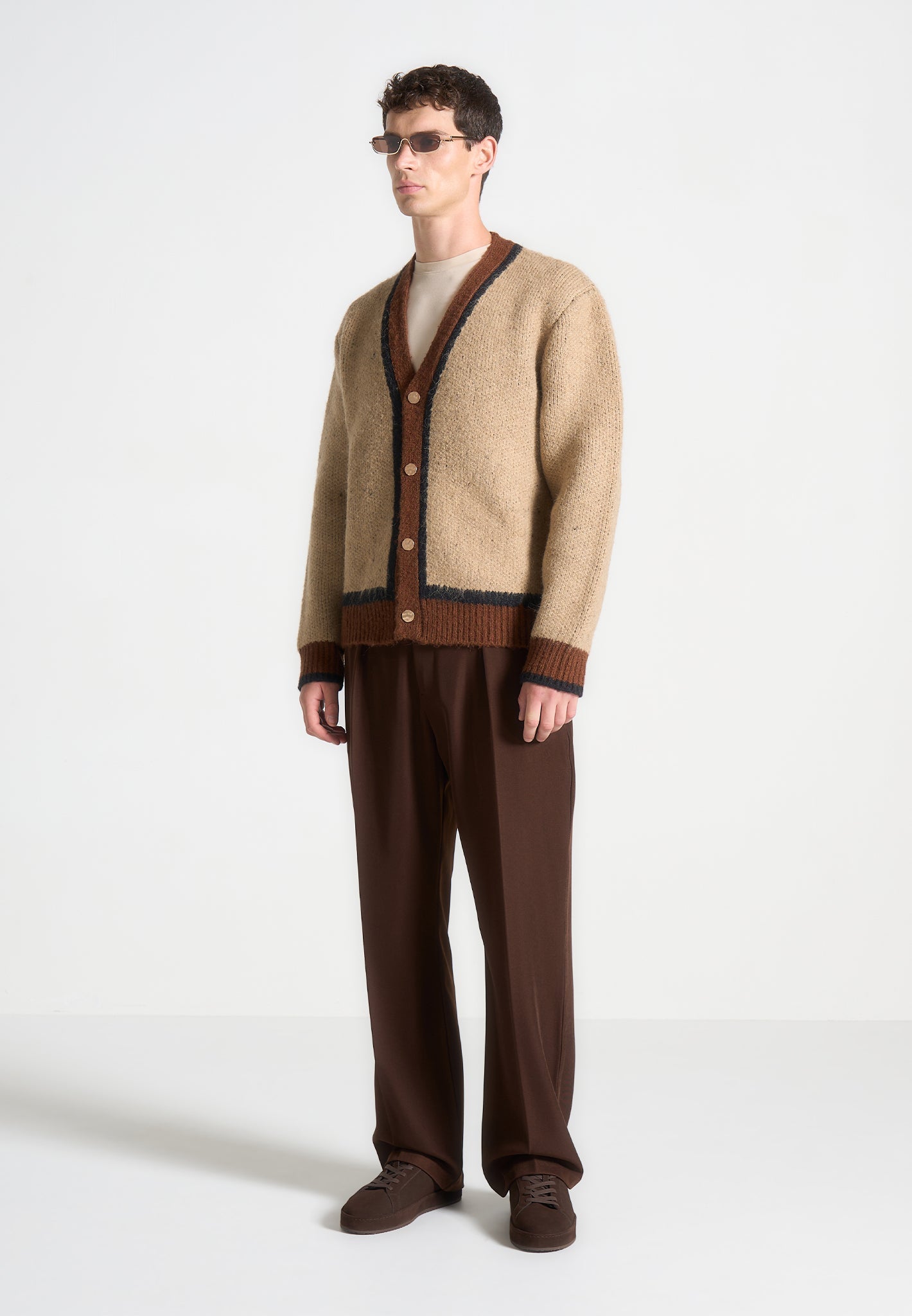 contrast-knit-cardigan-beige