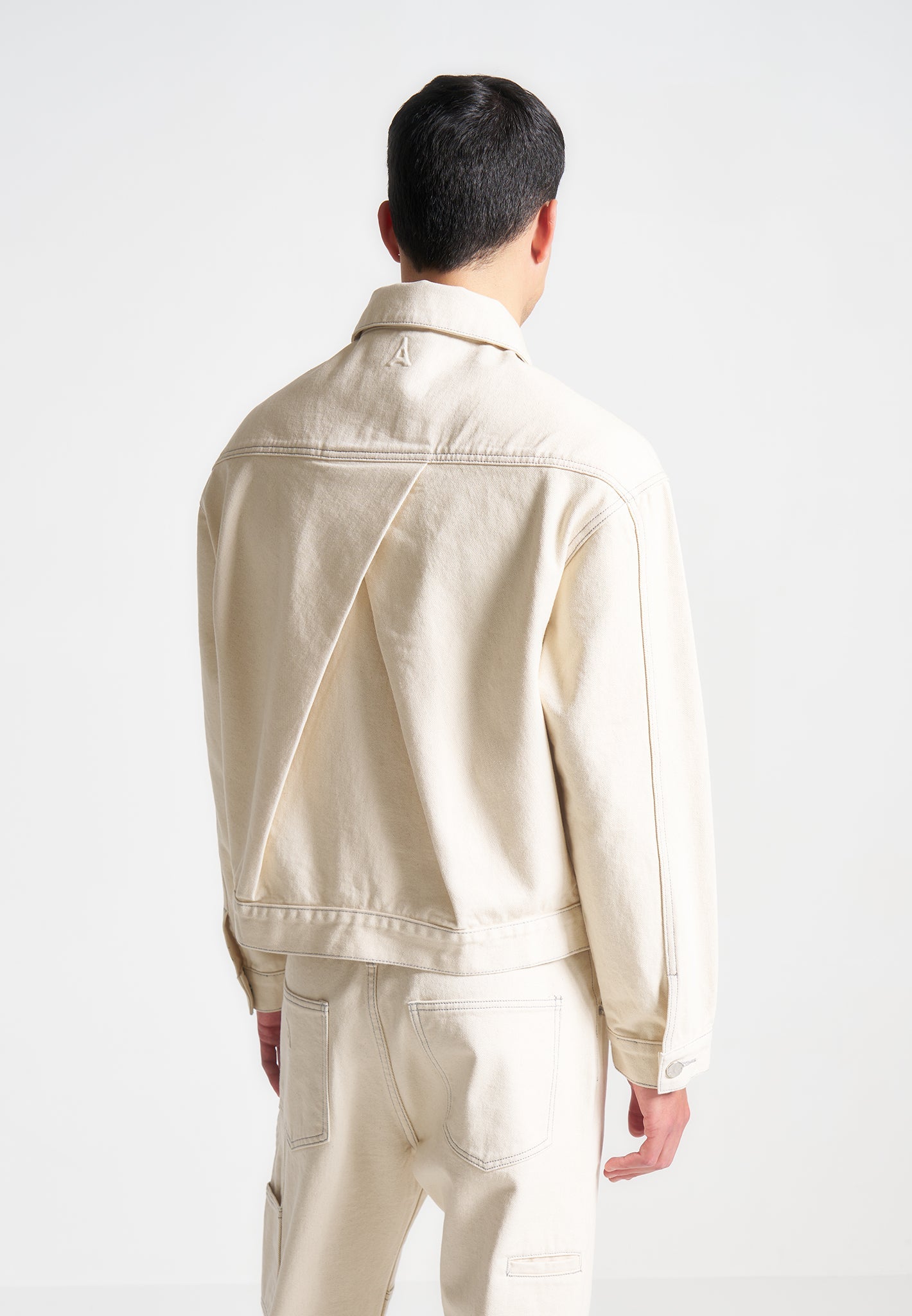 contrast-stitch-carpenter-jacket-cream