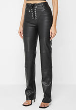 croc-embossed-lace-up-trousers-black