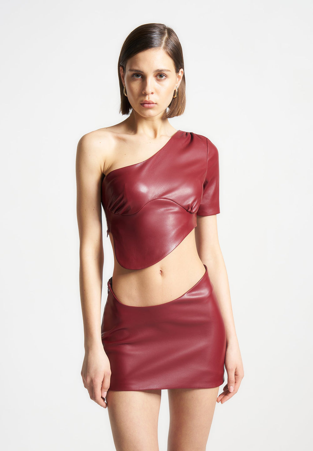 curved-waist-vegan-leather-mini-skirt-wine-red