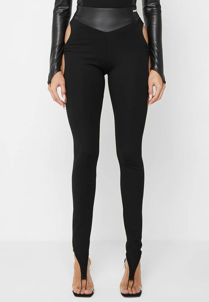 素敵な cut-out-o-ring-leggings- レッグウェア