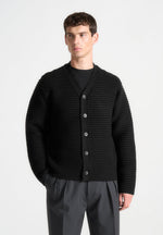 double-breasted-knit-cardigan-black