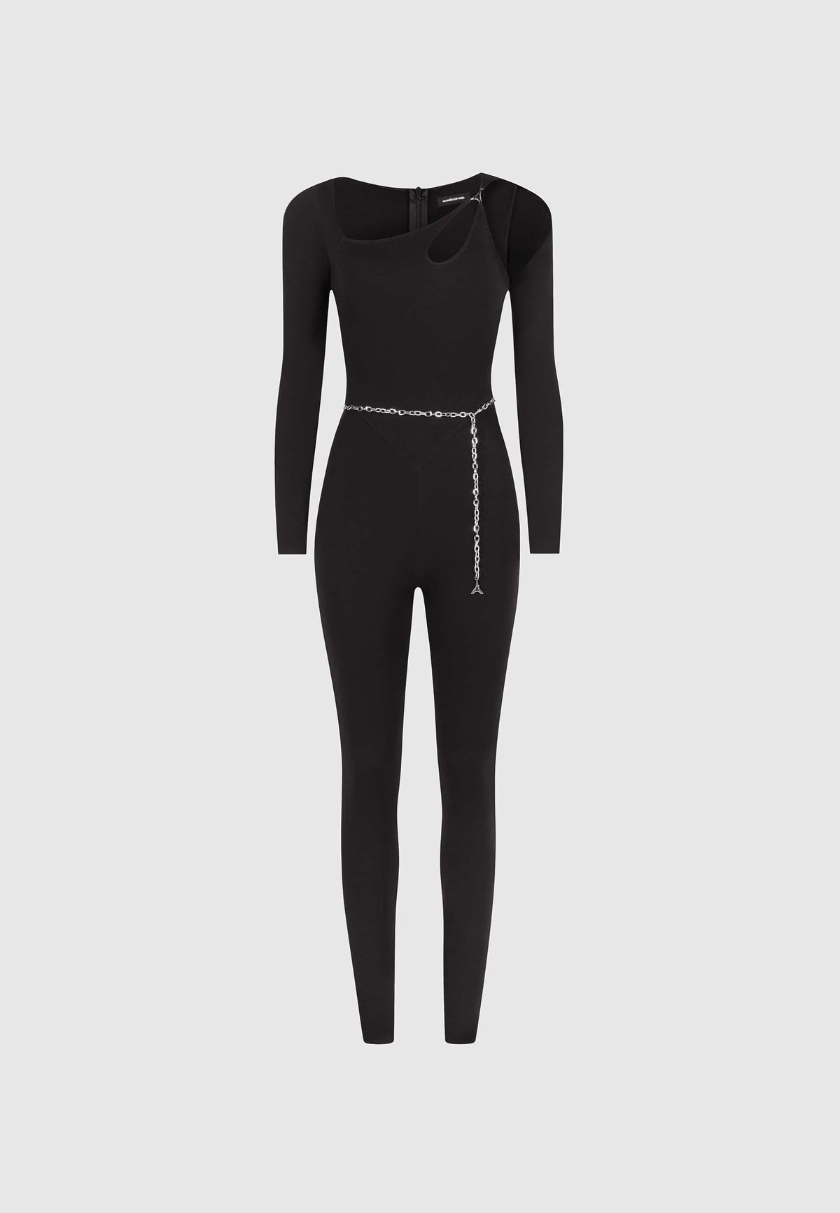 Eiffel Chain Detail Jumpsuit - Black