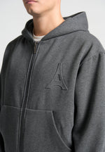 eternel-eiffel-embossed-zip-hoodie-dark-grey