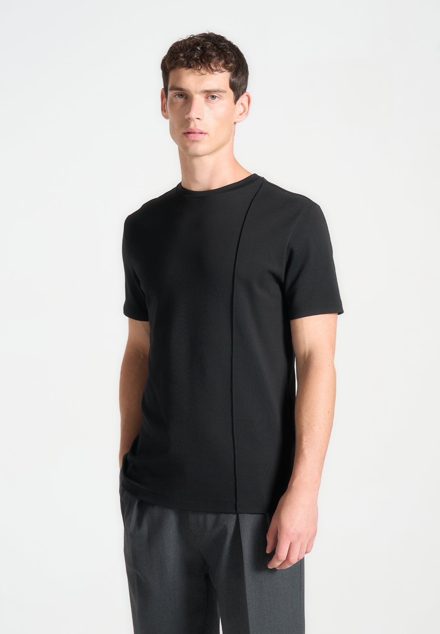 ts002-regular-fit-cotton-t-shirt-with-pintuck-black