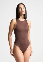 eternelle-double-layer-racer-neck-bodysuit-brown