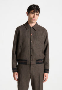 Gregoire - Houndstooth Wool-Blend Jacket - Brown