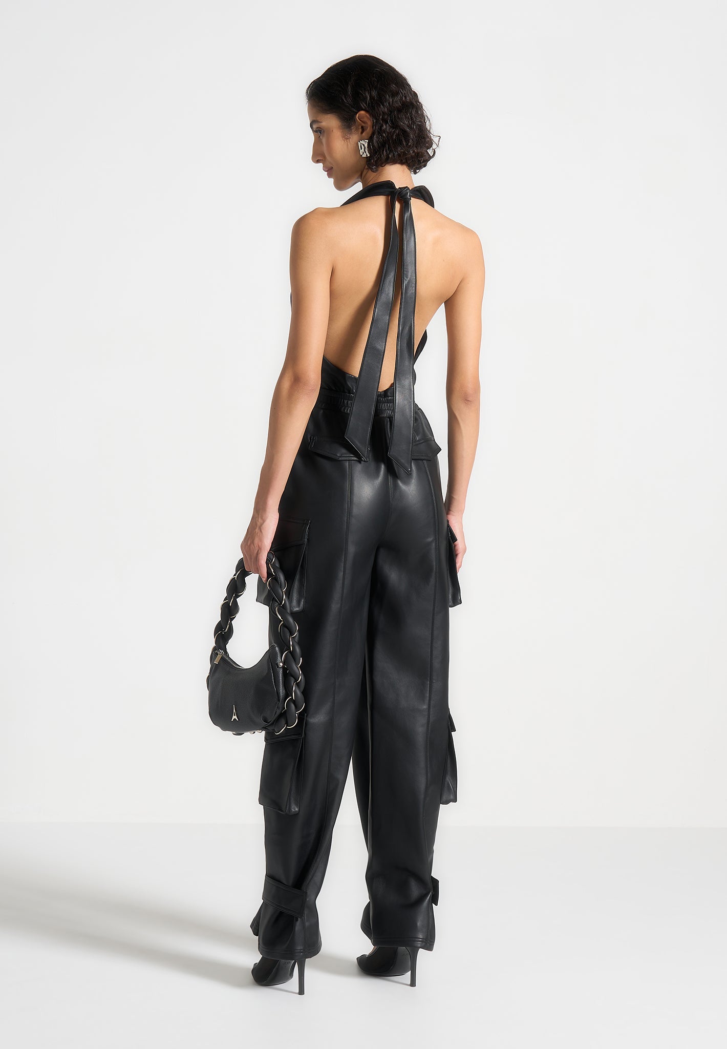 leather-halterneck-cargo-jumpsuit-black