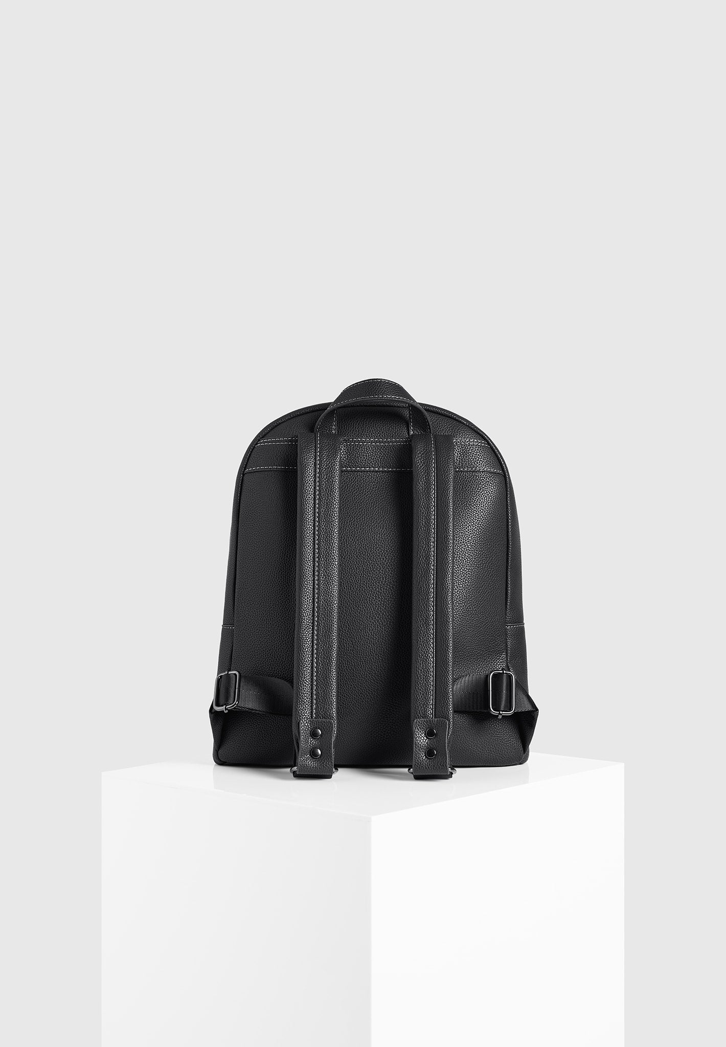 Suede Panel Backpack - Black - One size - Lyon