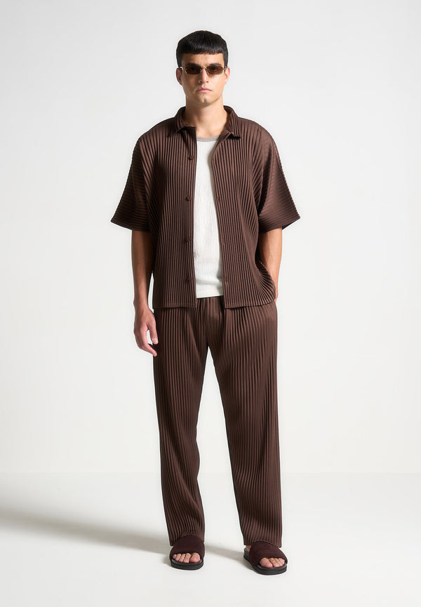Pascal - Pleated Shirt - Brown