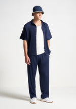 pleated-shirt-navy