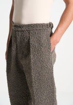 relaxed-fit-boucle-pleated-tailored-trousers-brown