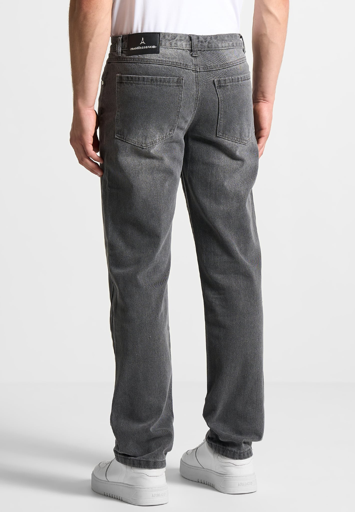 Relaxed Fit Jean Washed Grey Manière De Voir USA
