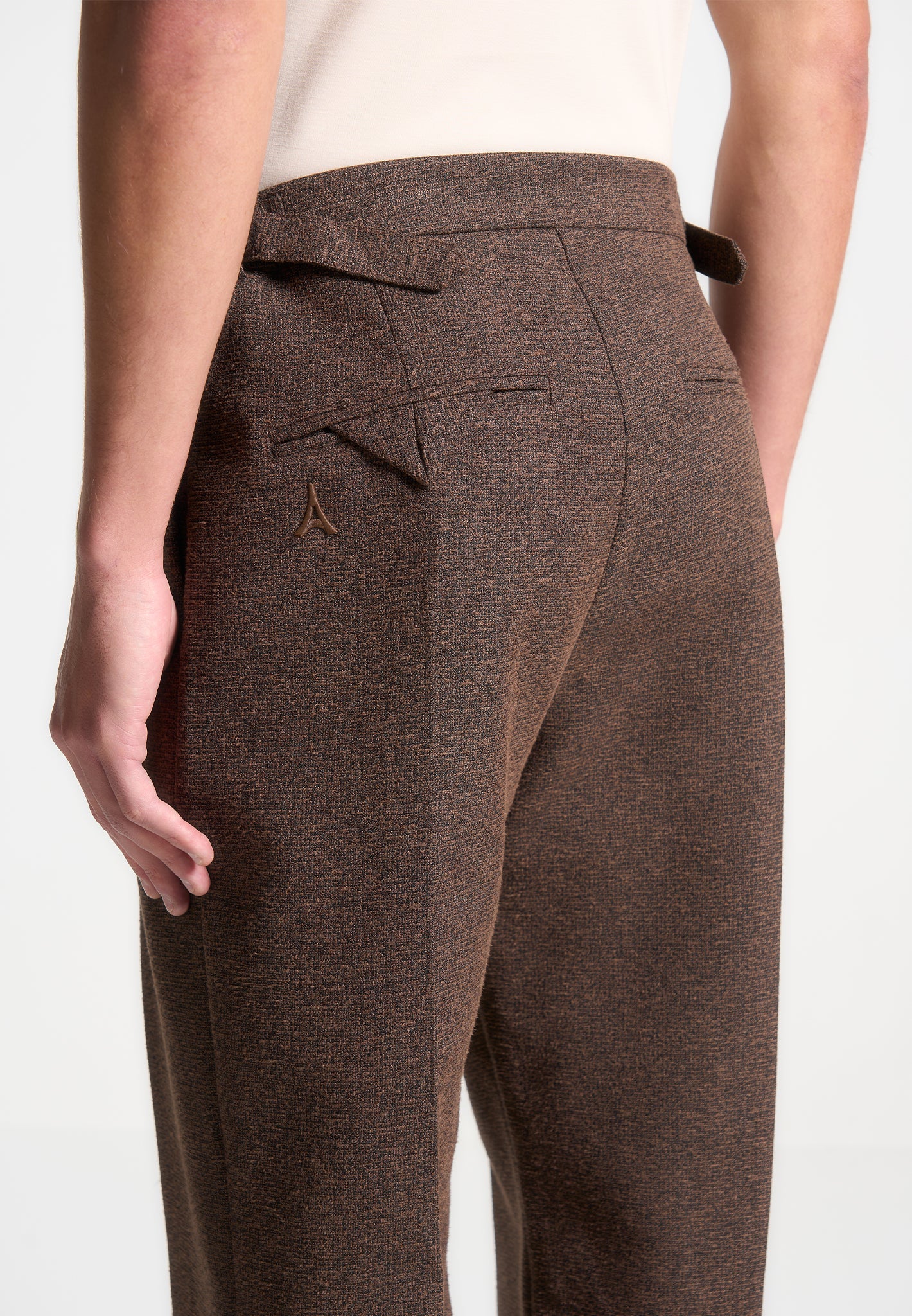 relaxed-fit-melange-tailored-twin-pleat-trousers-brown