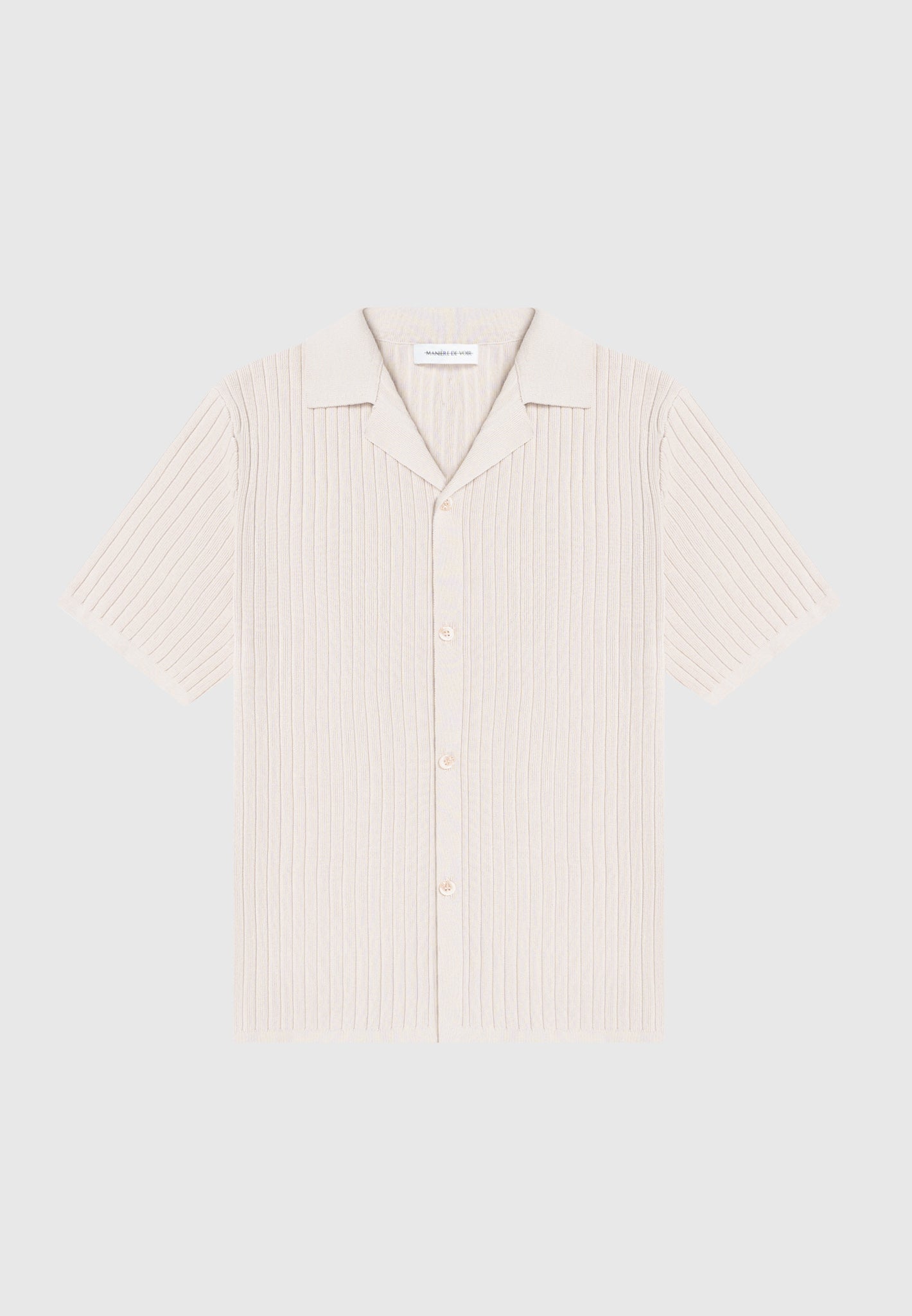 ribbed-knit-revere-shirt-cream
