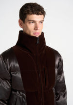 satin-and-velvet-panelled-puffer-jacket-brown