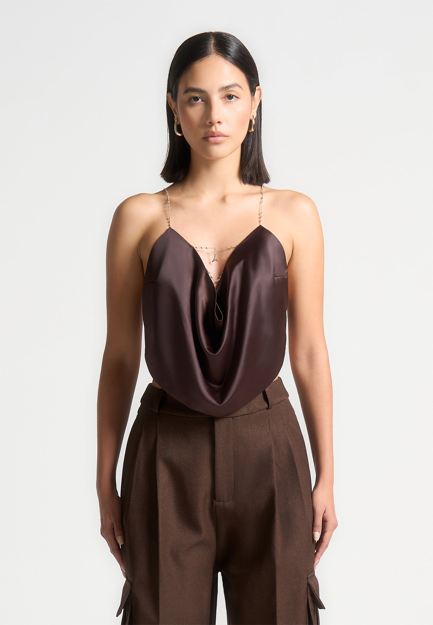 satin-cowl-neck-top-with-chain-detail-brown