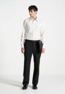 Tom - Slim Fit Tailored Stretch Dress Shirt - White | Manire De Voir USA Tom - Slim Fit Tailored Stretch Dress Shirt - White | Manire De Voir USA