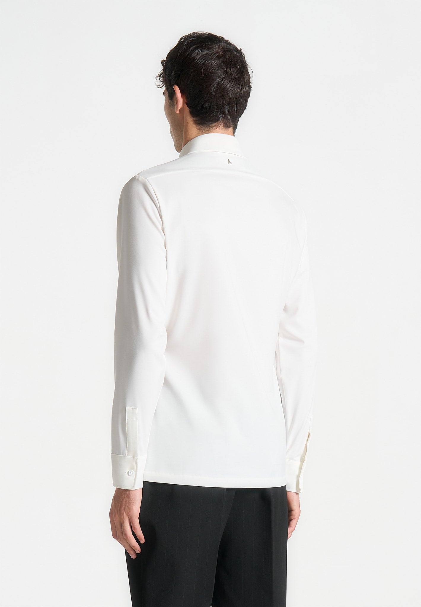 Tom - Slim Fit Tailored Stretch Dress Shirt - White | Manire De Voir USA Tom - Slim Fit Tailored Stretch Dress Shirt - White | Manire De Voir USA