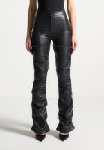 tacked-vegan-leather-flared-trousers-black-1