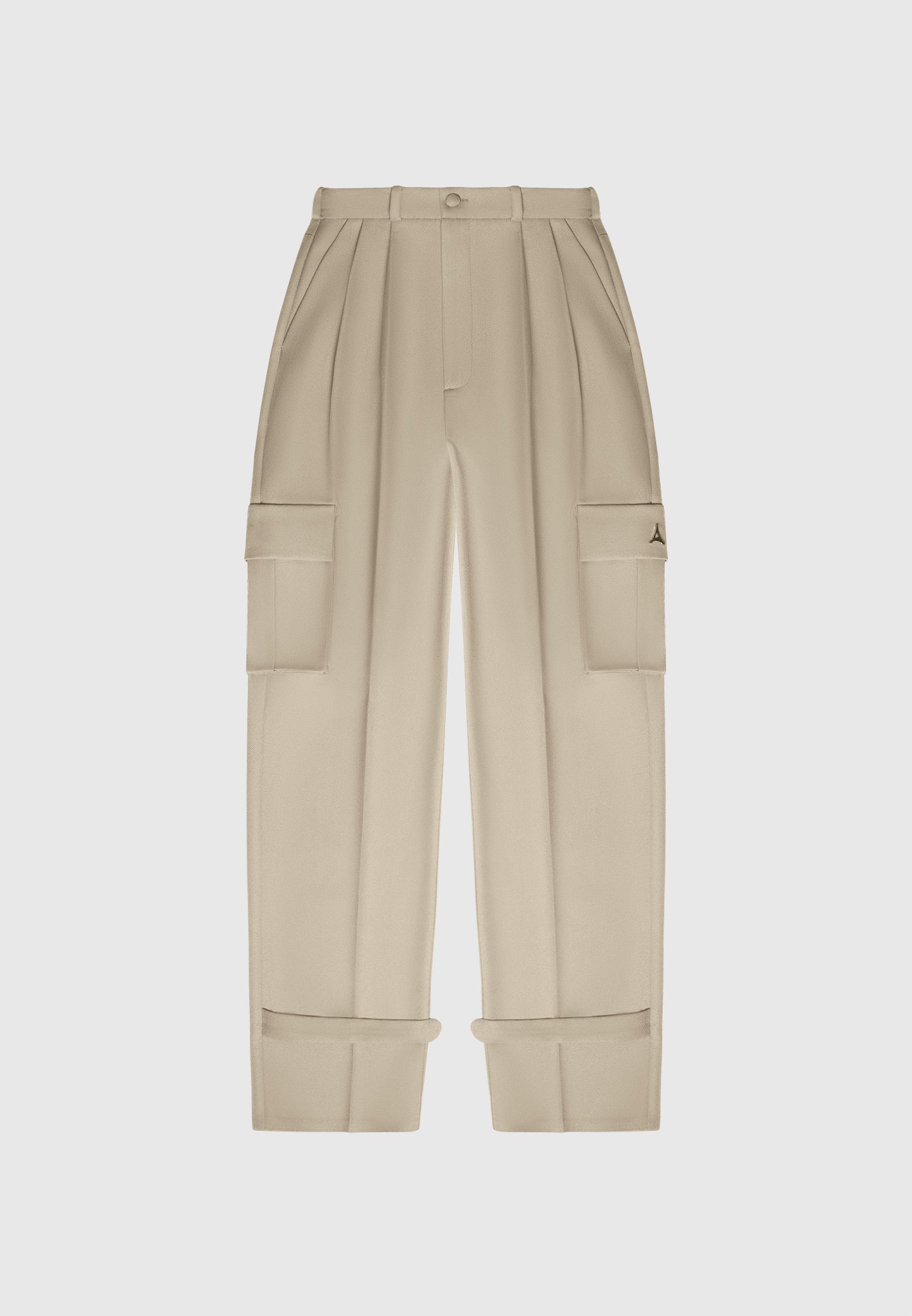 danielle-tailored-pleated-cargo-trousers-beige
