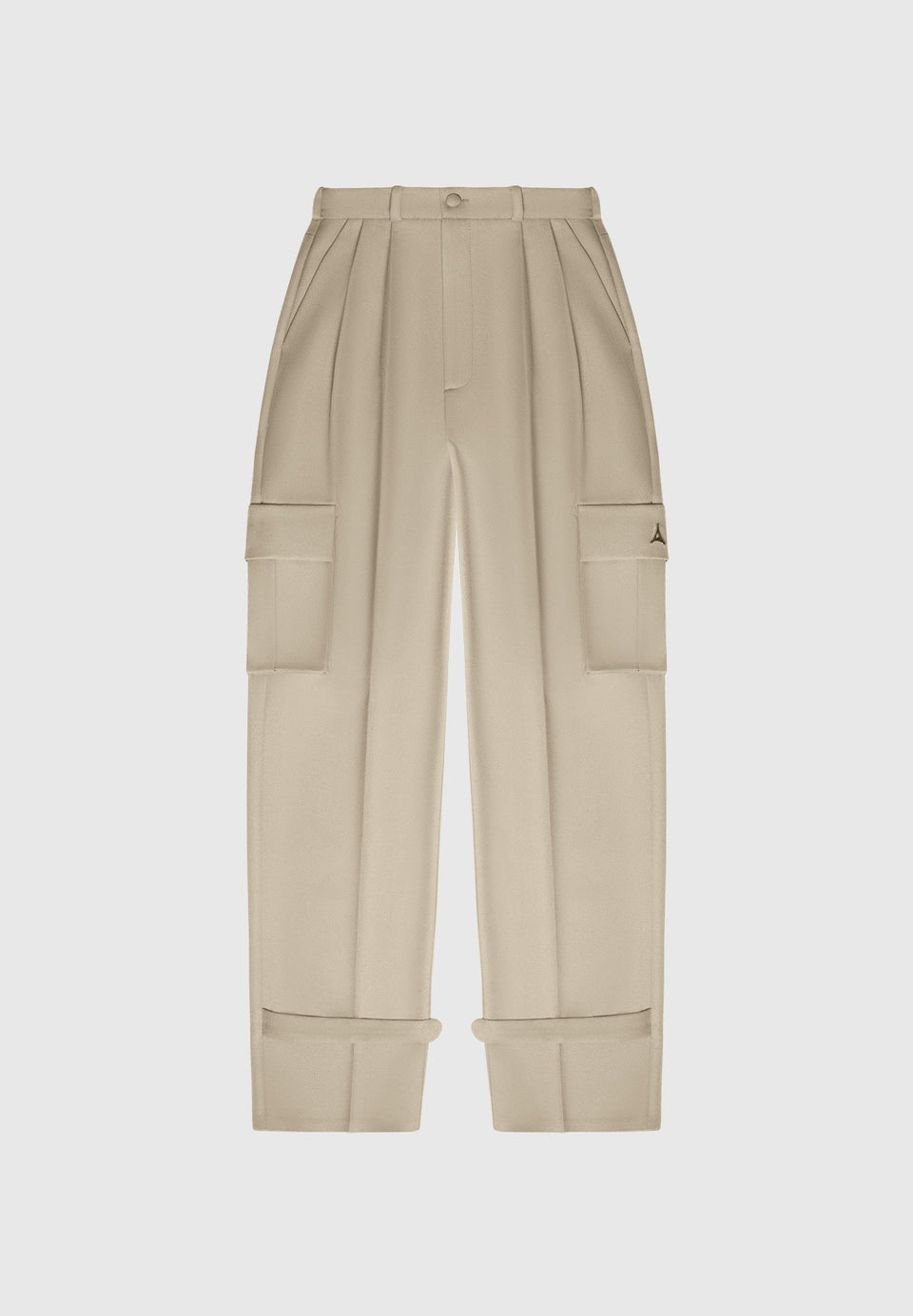 danielle-tailored-pleated-cargo-trousers-beige