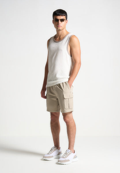 ★AS2OV×CPH★ADJUSTABLE SHORTS 【M】ベージュ 0795. SilverPlus™ Mesh Reversible Short - Beige/White – ASRV