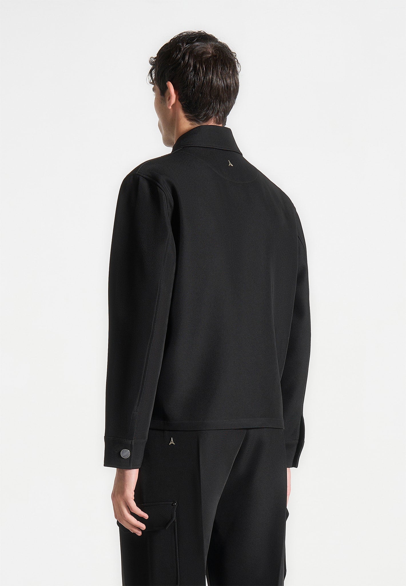 twill-pocket-cropped-shirt-black