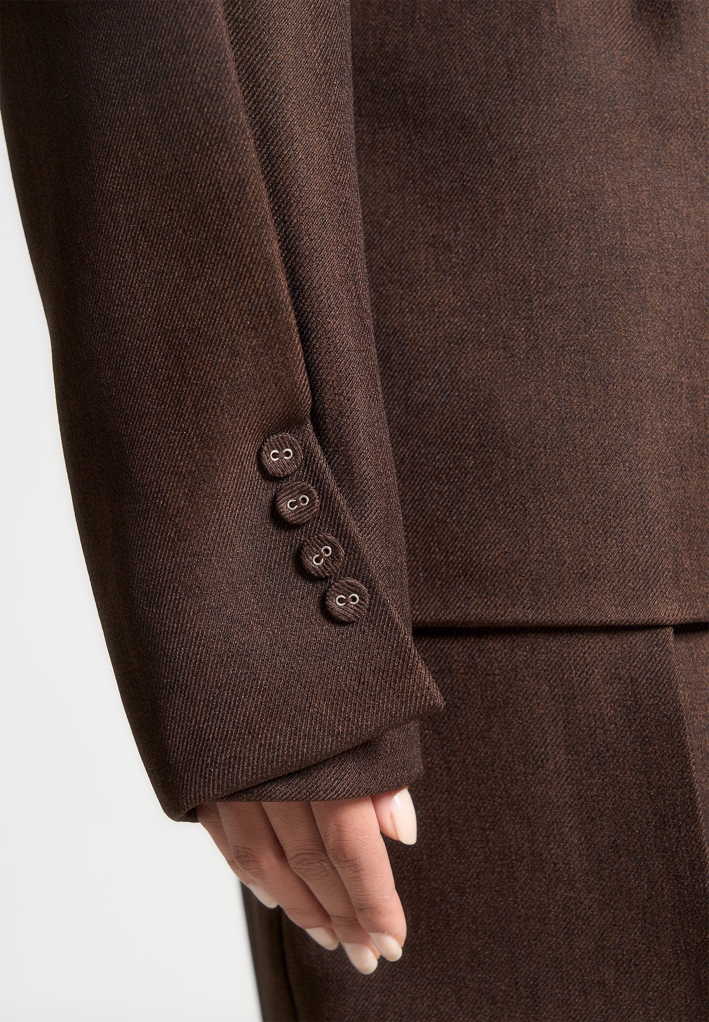 twist-sleeve-tailored-blazer-with-belt-brown