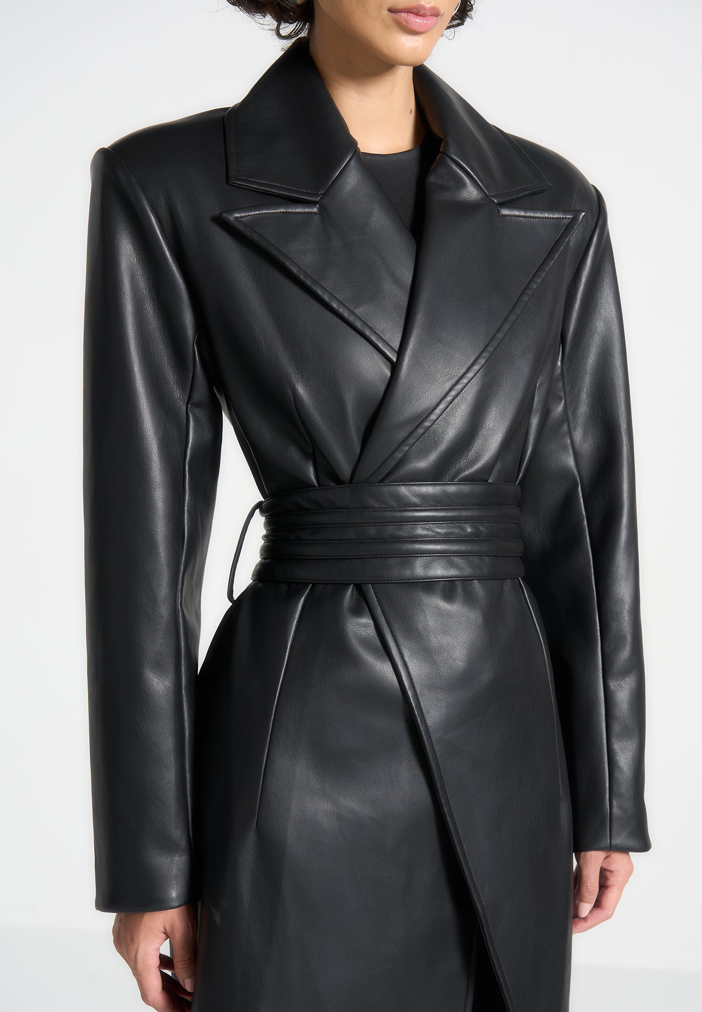 malya-leather-asymmetric-belted-coat-black