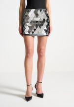 vegan-leather-mirrored-mini-skirt-black