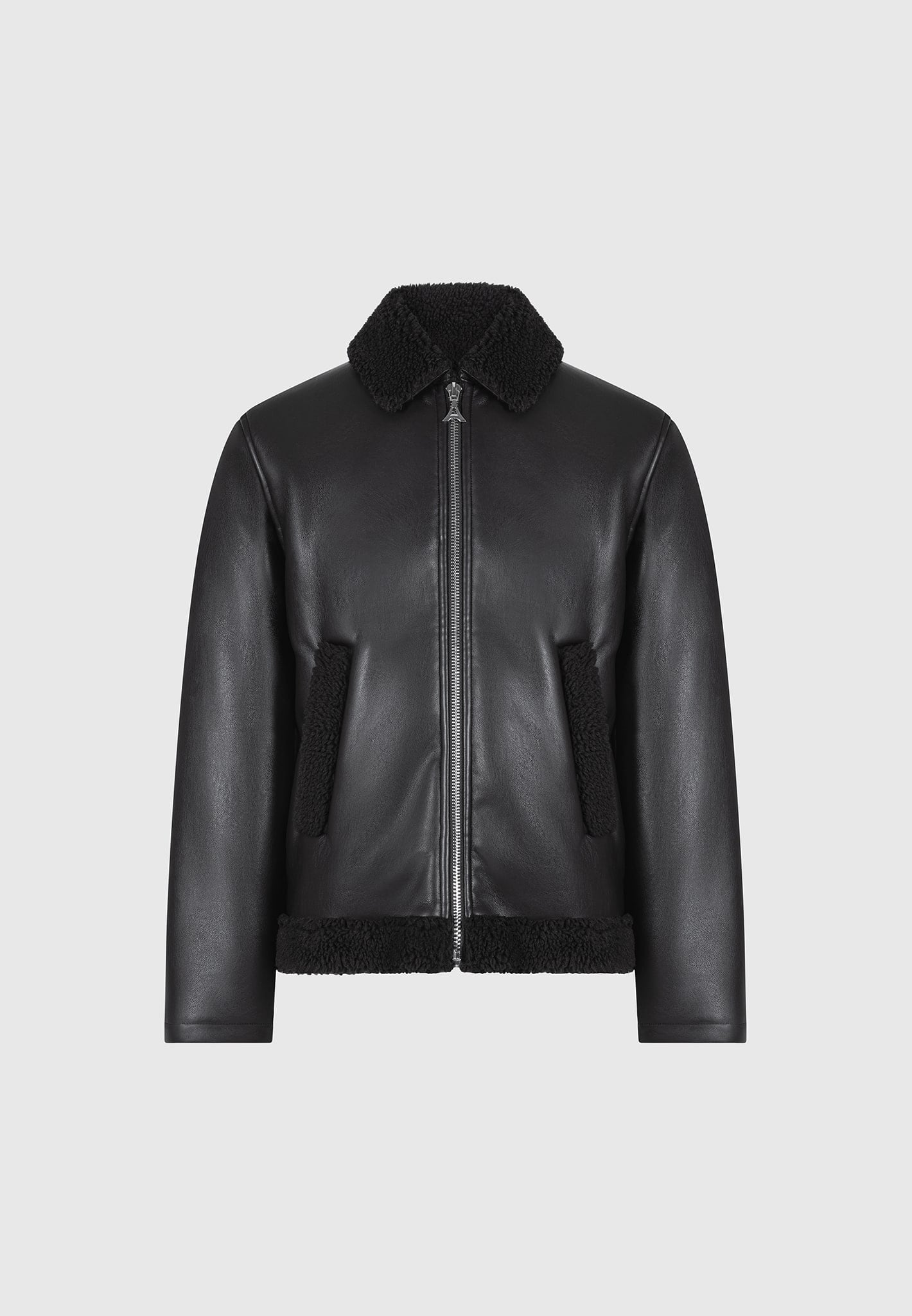 vegan-leather-shearling-jacket-black