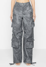 high-waisted-vintage-marble-leather-cargo-pants-washed-grey