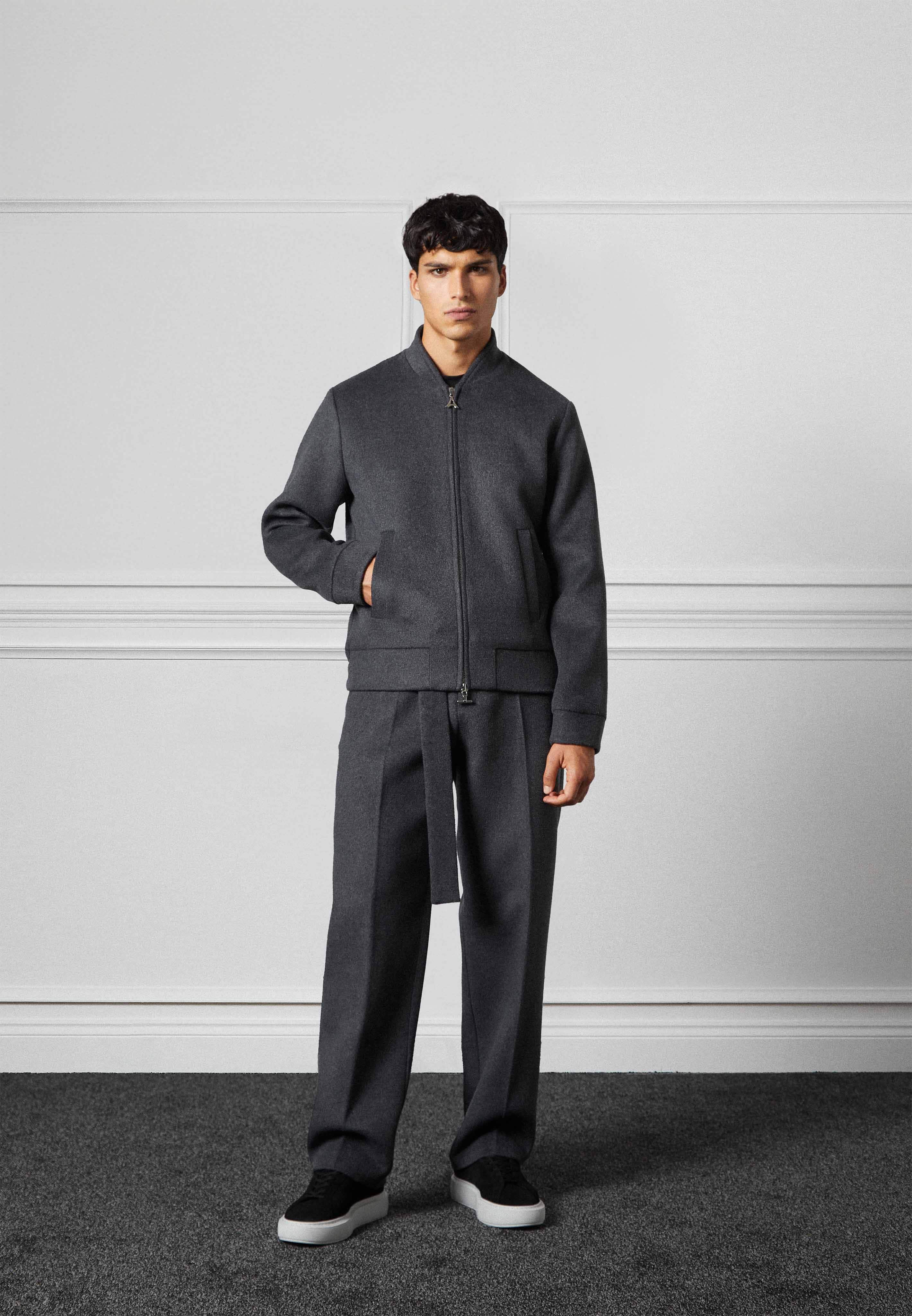 Charcoal Marl, Soft Jersey Trouser